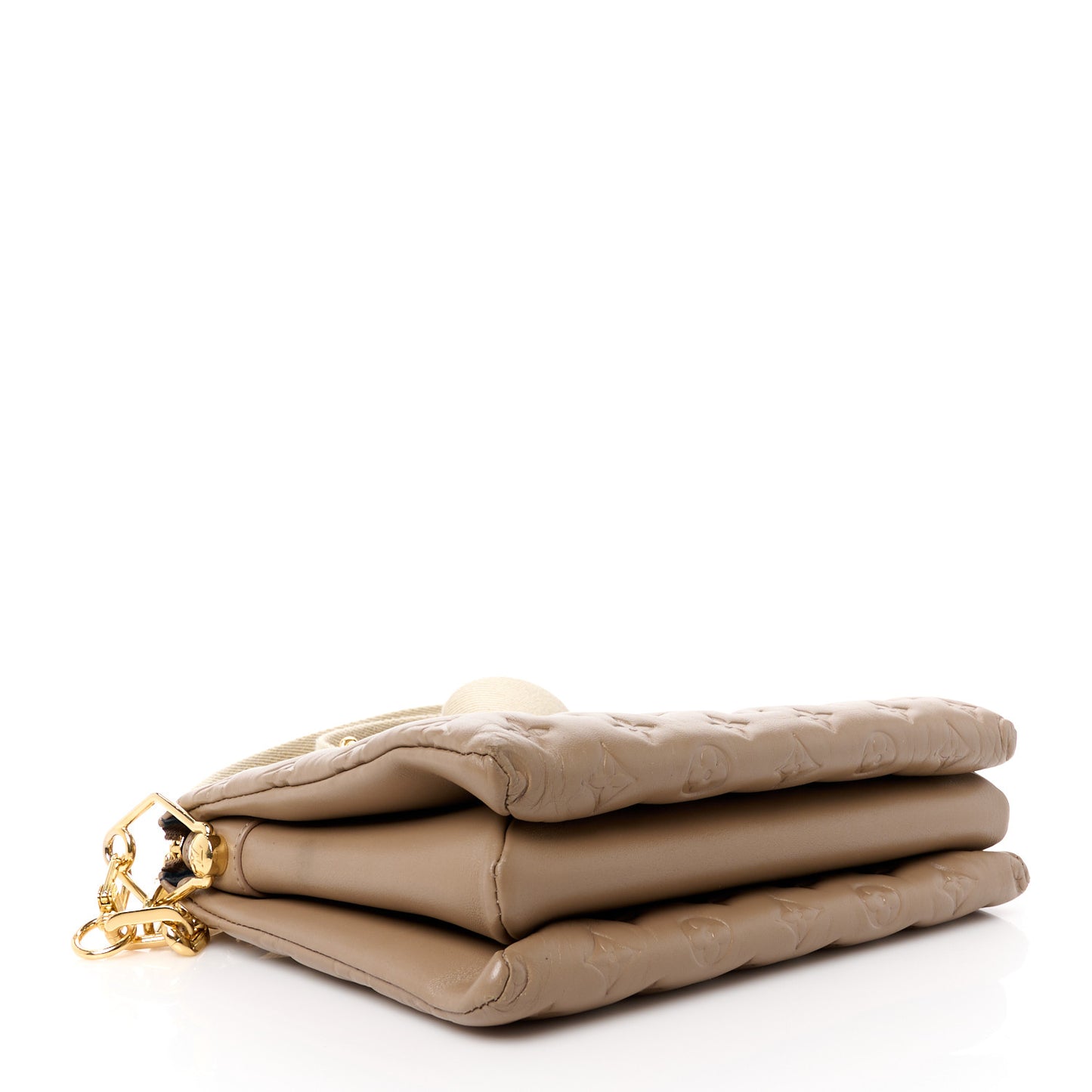Lambskin Embossed Monogram Coussin PM Taupe