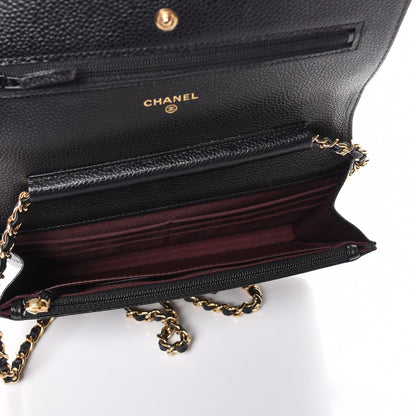 Chanel Caviar Quilted Wallet On Chain WOC Black 5 of 9