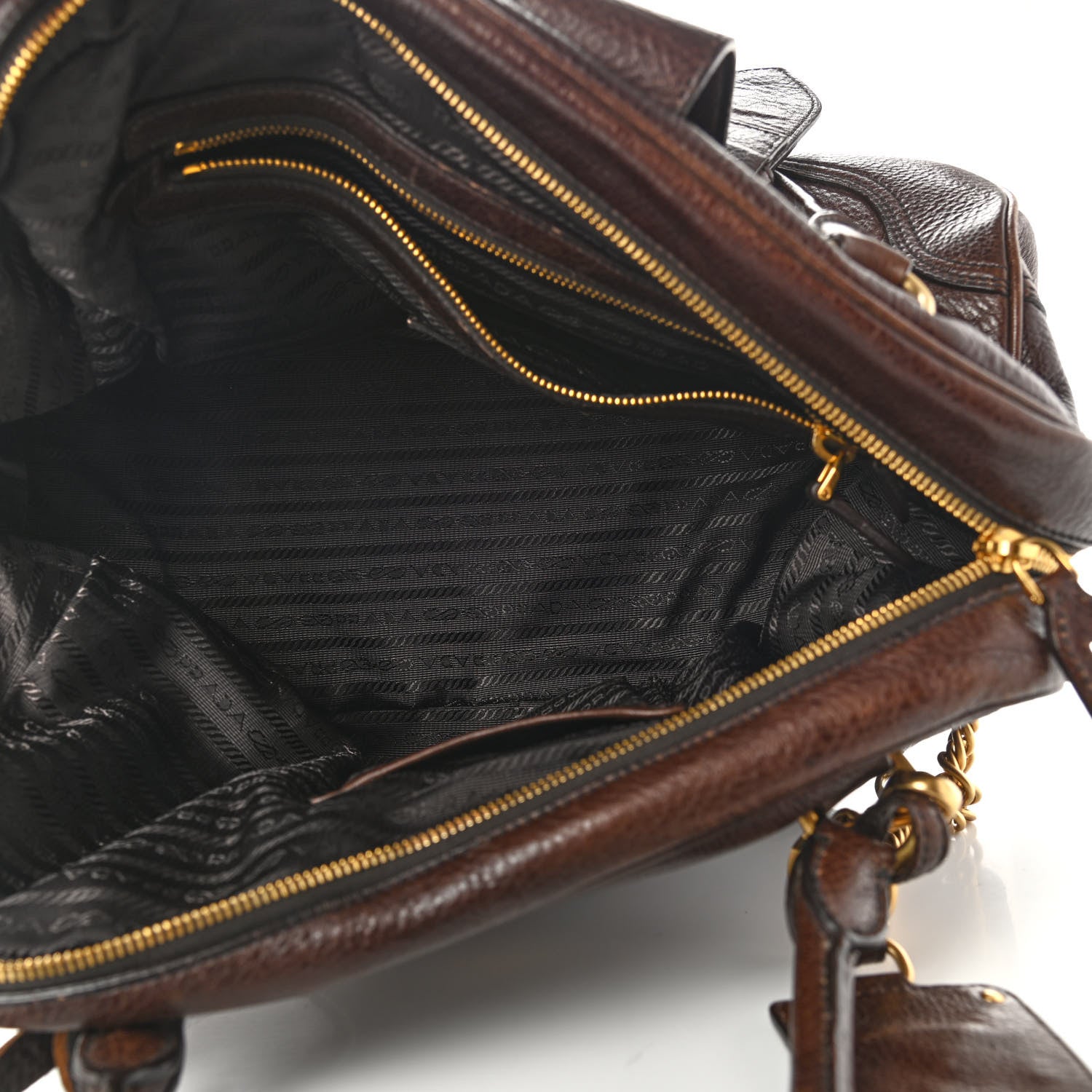 Prada Cervo Large Animalier Satchel Cacao 973579 – FASHIONPHILE