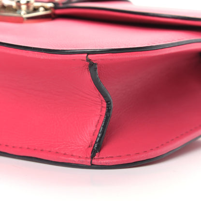 Valentino Garavani Vitello Small Glam Lock Rockstud Flap Deep Fuxia 7 of 12