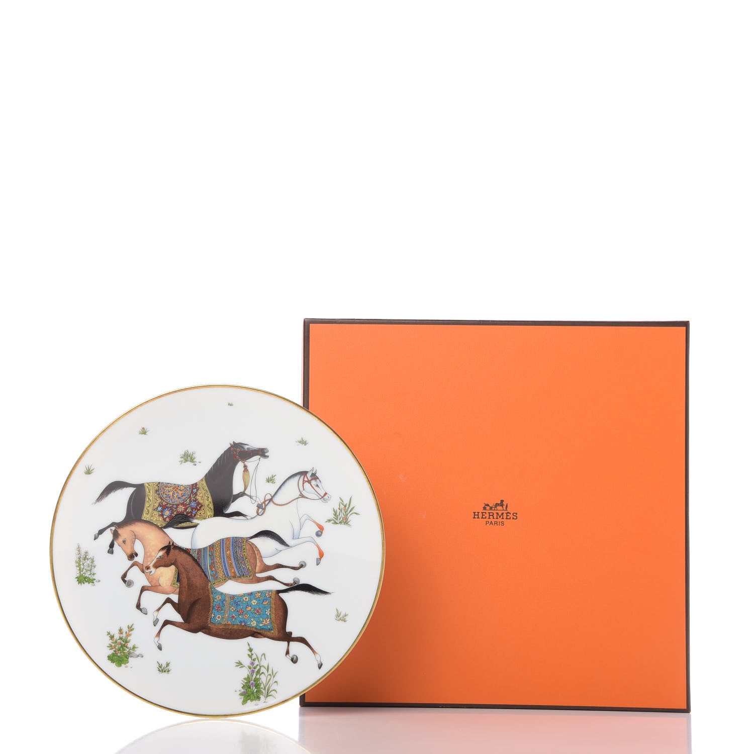 Hermes Porcelain Cheval D'Orient Dessert Plate 6 of 6