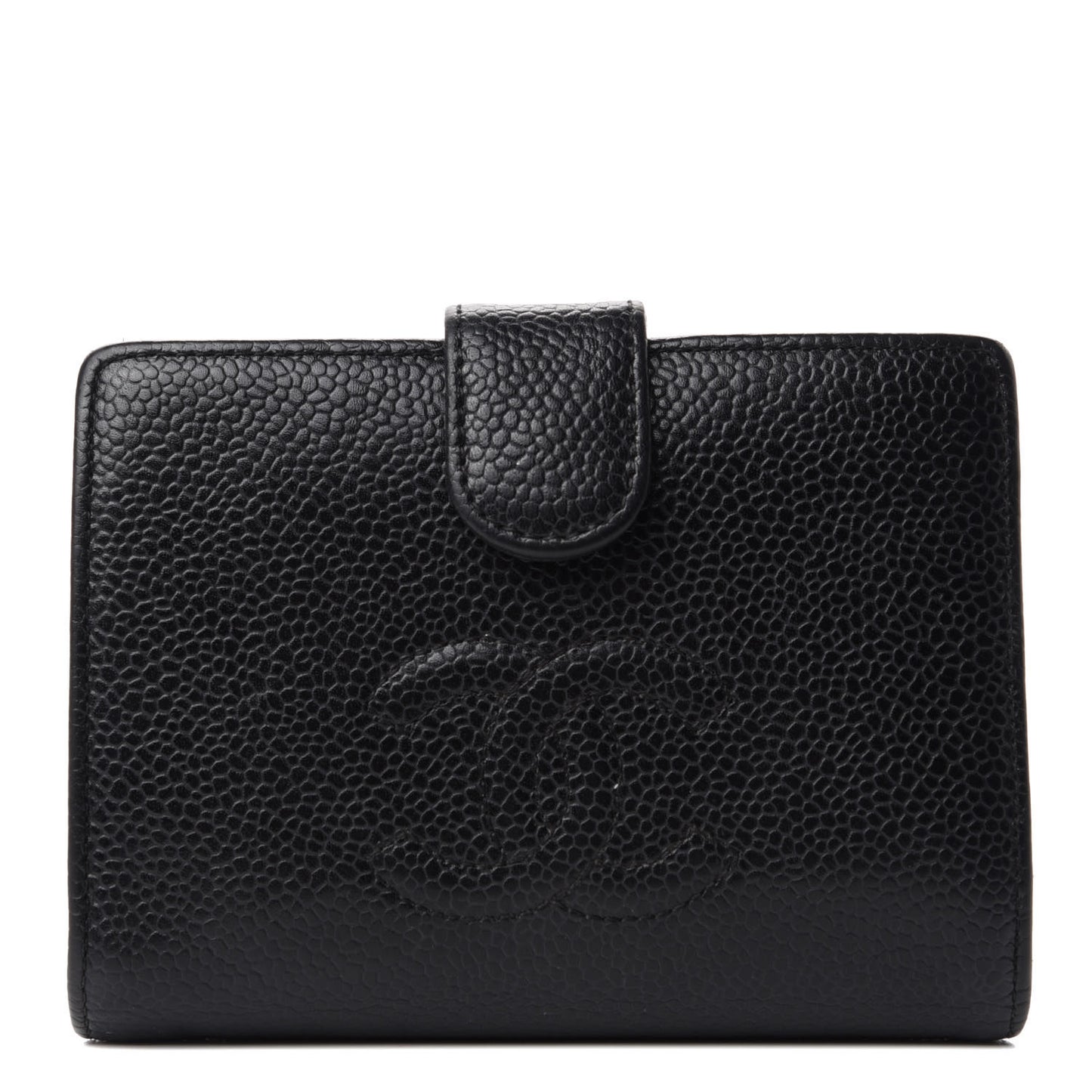 Caviar Timeless CC Compact French Wallet Black