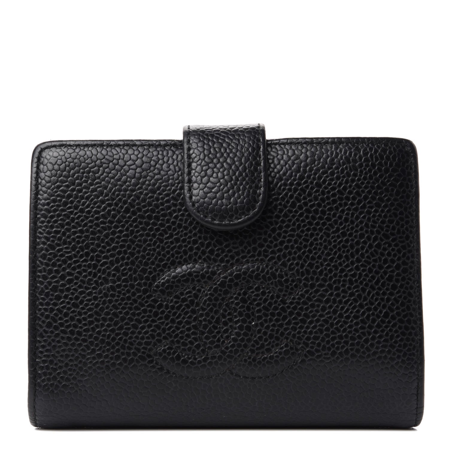 Chanel Caviar Timeless CC Compact French Wallet Black 1 of 7
