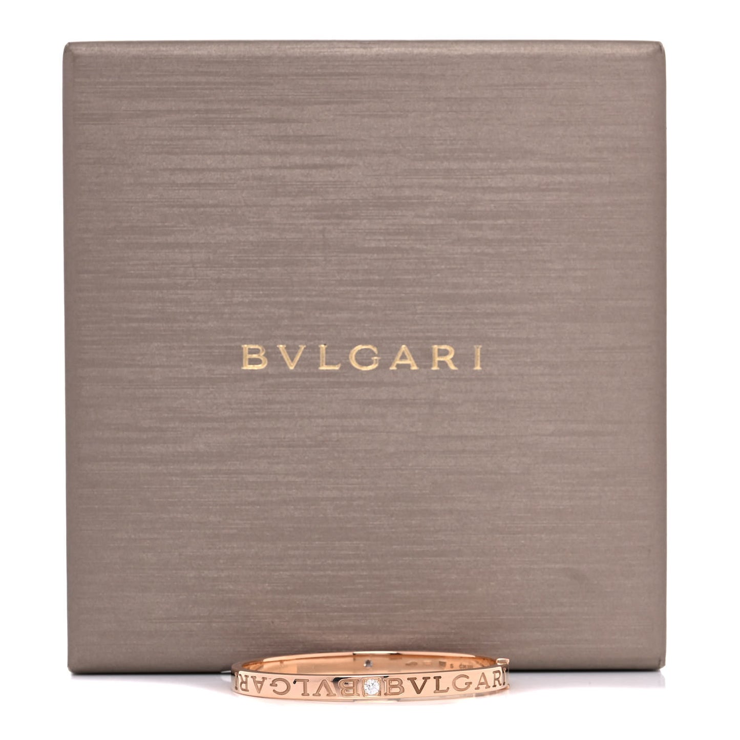 18K Rose Gold Diamond B.Zero1 Essential Bangle Bracelet S