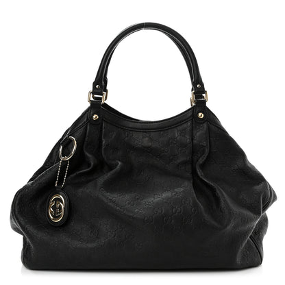 Gucci Guccissima Large Sukey Tote Black 1 of 11