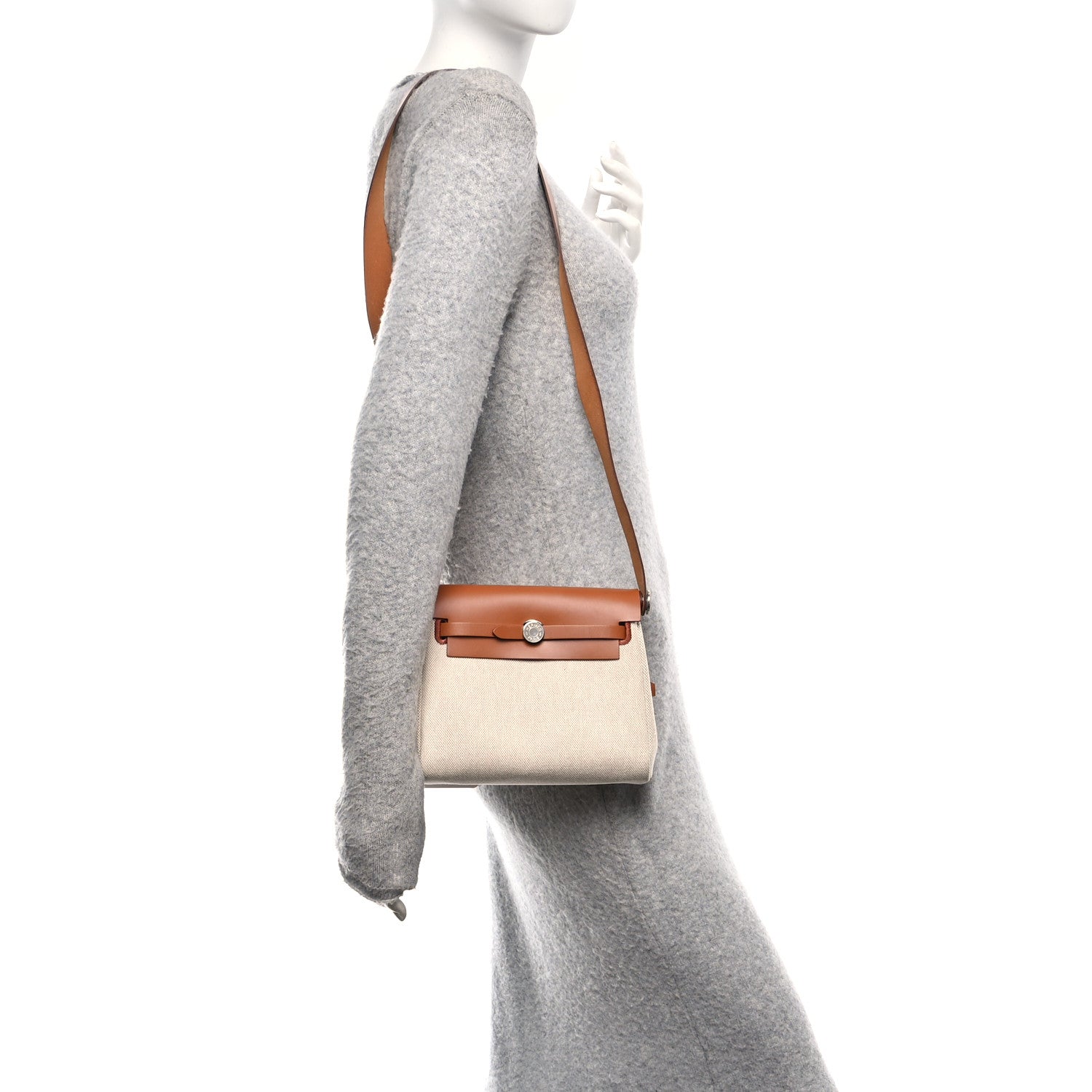 Hermes Military Toile Vache Hunter Herbag Zip Retourne 20 Ecru Beige Fauve 2 of 10