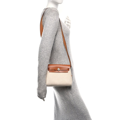 Hermes Military Toile Vache Hunter Herbag Zip Retourne 20 Ecru Beige Fauve 2 of 10