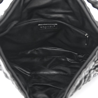 Chanel Quilted Lambskin Hidden Chain Hobo Black 5 of 11
