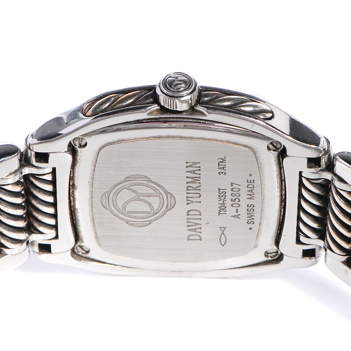 Stainless Steel Sterling Silver Diamond Mother of Pearl 25mm Thoroughbred Quartz Watch