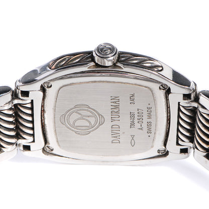 David Yurman Stainless Steel Sterling Silver Diamond Mother of Pearl 25mm Thoroughbred Quartz Watch 3 of 8