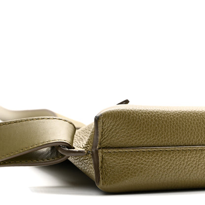 Loewe Soft Grained Calfskin Vertical T-Pocket Crossbody Bag Khaki Green 4 of 8