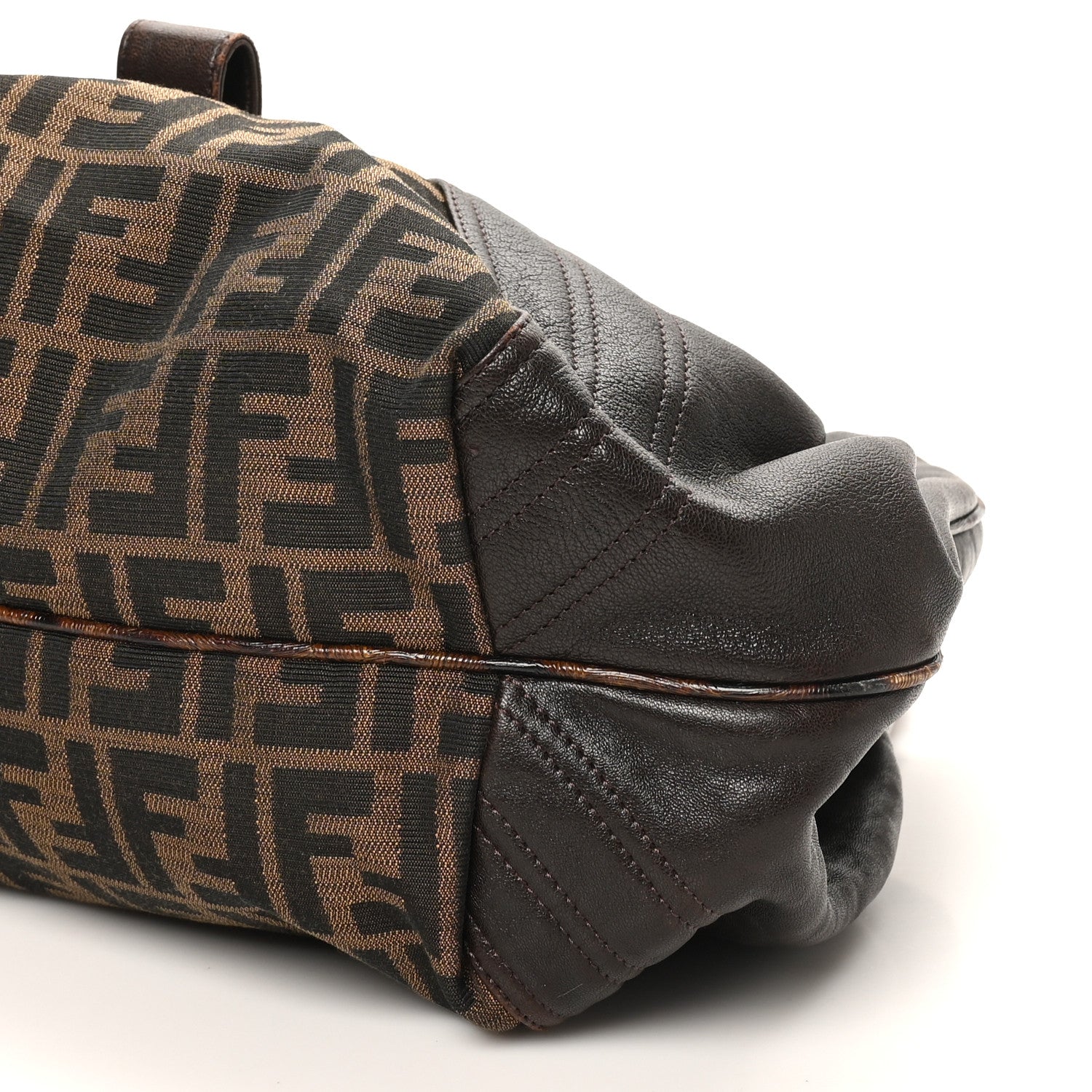 Fendi Zucca Nappa Nuvolata Vitello Tortuga Spy Tobacco Moro 9 of 9