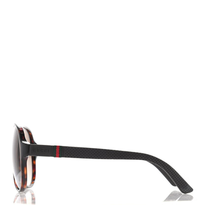 Gucci Acetate Polarized Web Aviator Sunglasses GG 1065/ S Tortoise 3 of 11