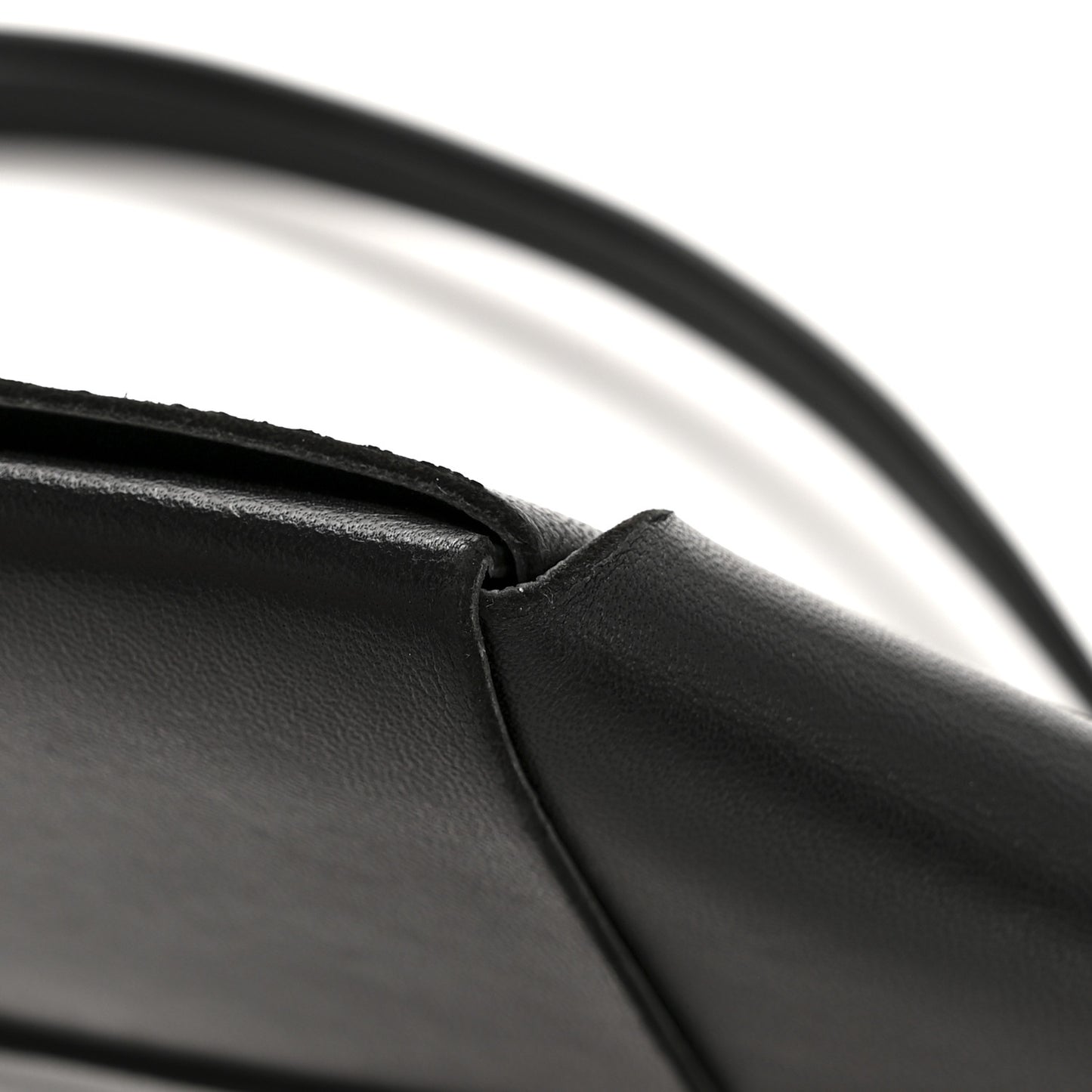 Nappa Intrecciato Origami Pouch Wristlet Black