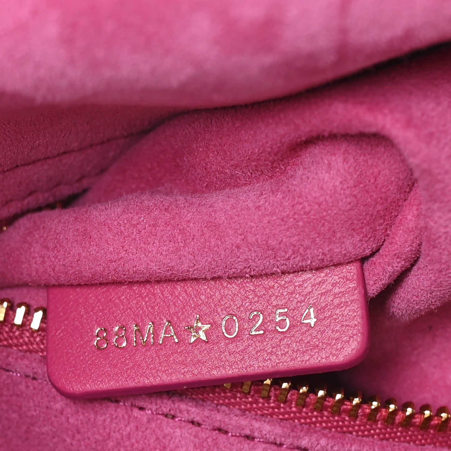 Lambskin Cannage Small My ABCDior Lady Dior Fuchsia