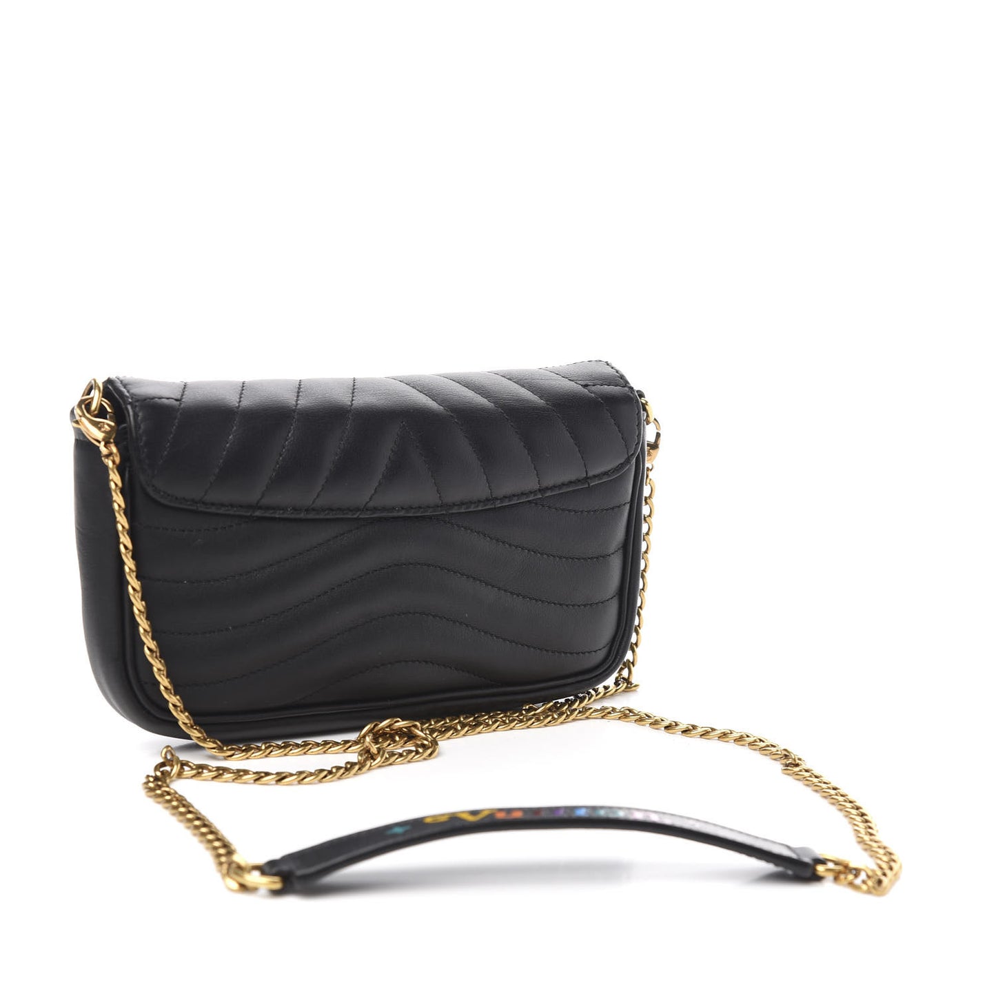 Calfskin New Wave Chain Pochette Black