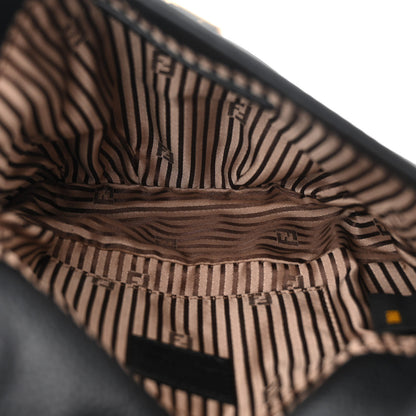 Fendi Vitello Flamingo Fendista Pouchette Crossbody Black 5 of 12