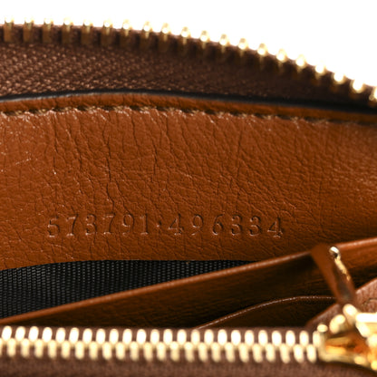 Gucci Vintage Canvas Calfskin Rajah Zip Around Wallet Sand Light Cuir 7 of 9