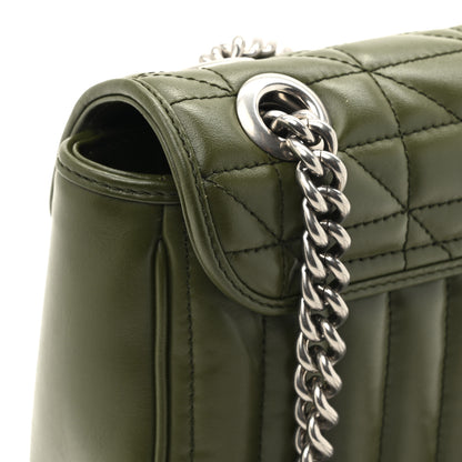 Gucci Calfskin Matelasse Aria Small GG Marmont Shoulder Bag Military Wood 11 of 11
