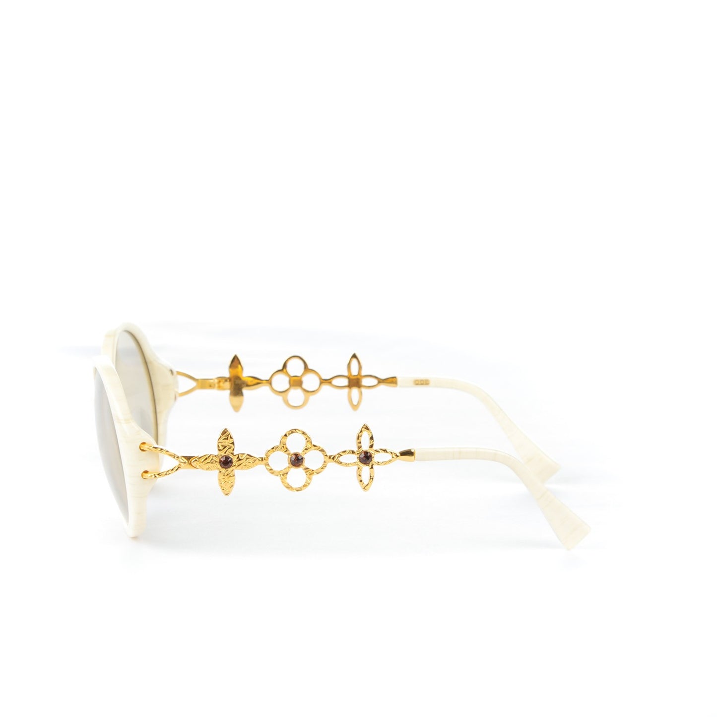 Round Ode Sunglasses Z0086W Ivory