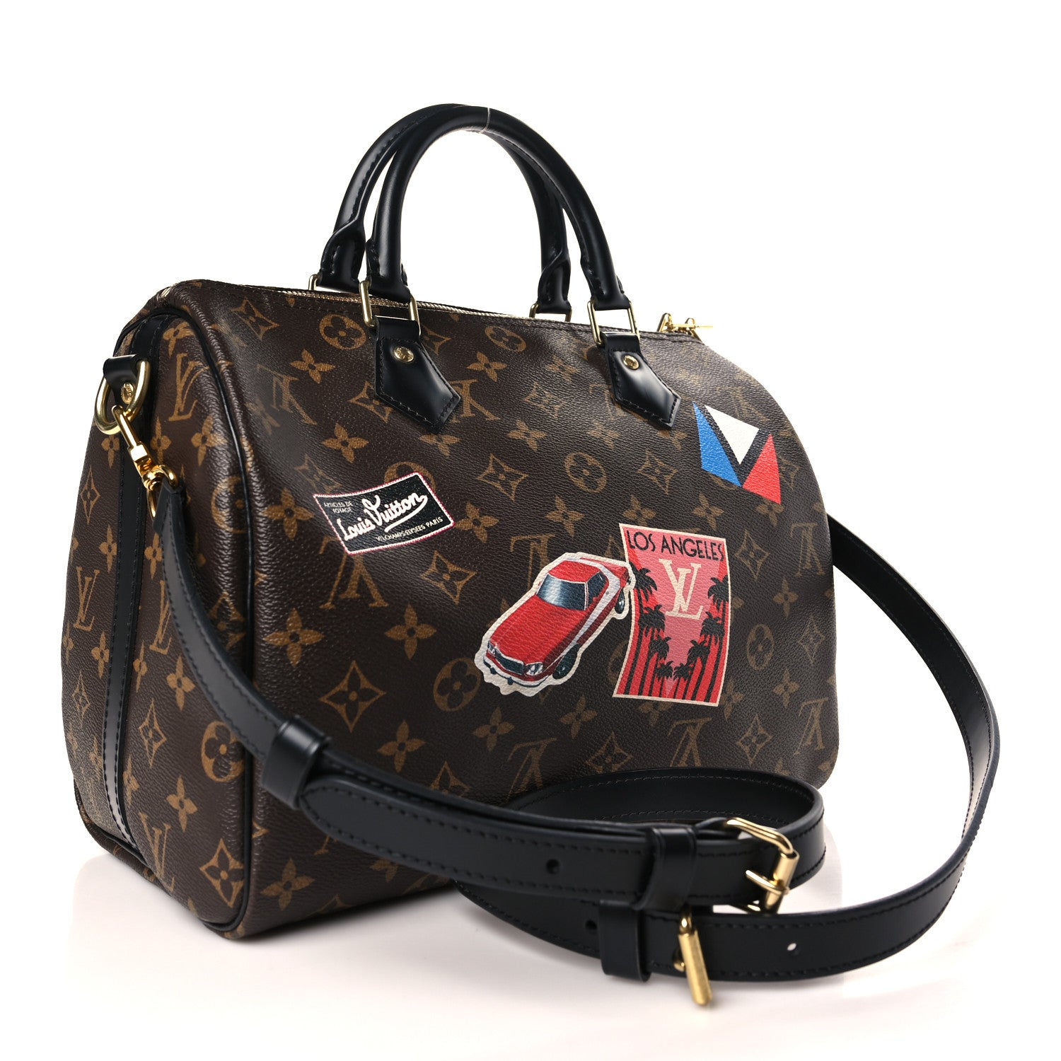 Louis Vuitton Monogram My World Tour Speedy Bandouliere 30 Black 3 of 8