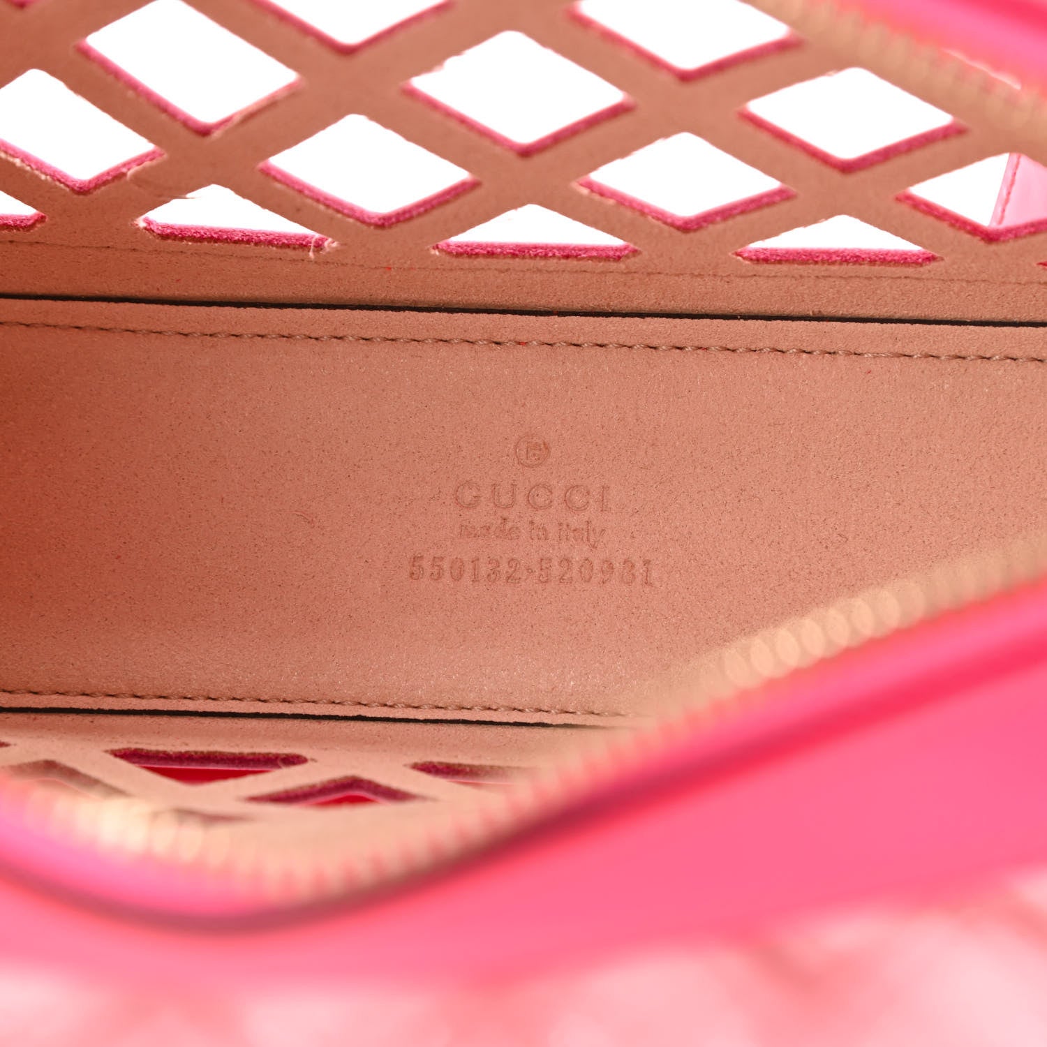 Gucci Canvas Calfskin Flora Infinity Cutout Shoulder Bag Fuchsia 9 of 14