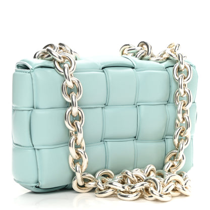 Bottega Veneta Lambskin Maxi Intreccio Padded Chain Cassette Crossbody Bag Spearmint 3 of 9