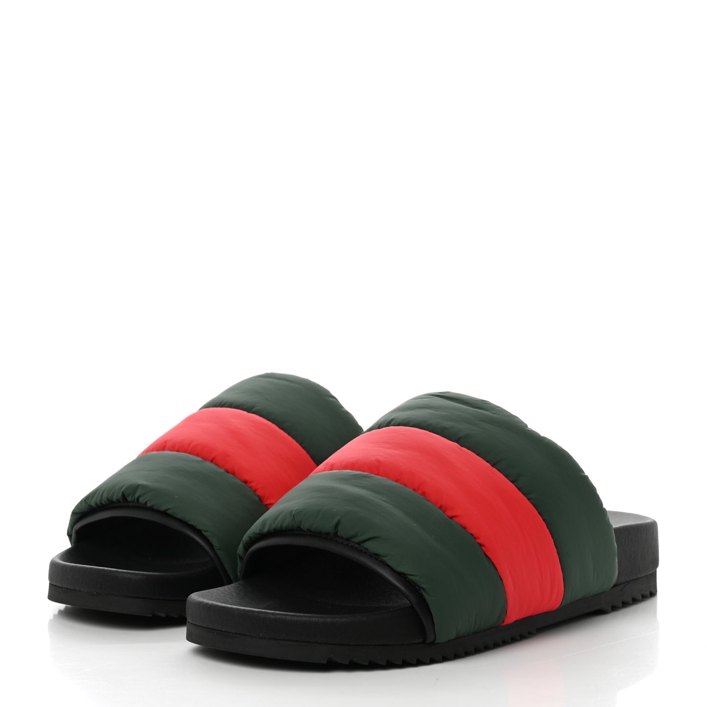 Nylon Web Womens Slide Sandals 38 Black Green Red