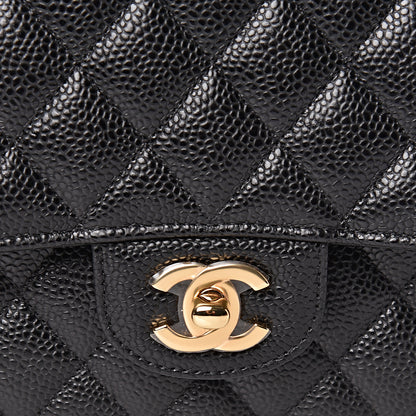 Chanel Caviar Quilted Medium Double Flap Black 10 of 11