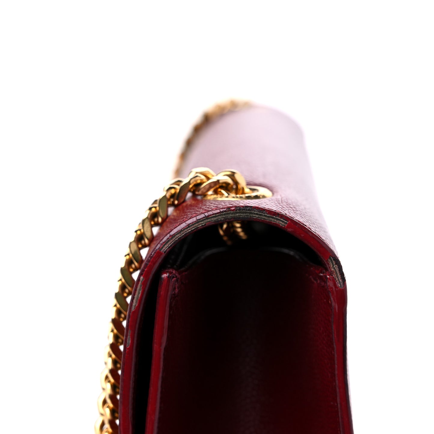 Grain De Poudre Medium Monogram Kate Satchel Dark Red