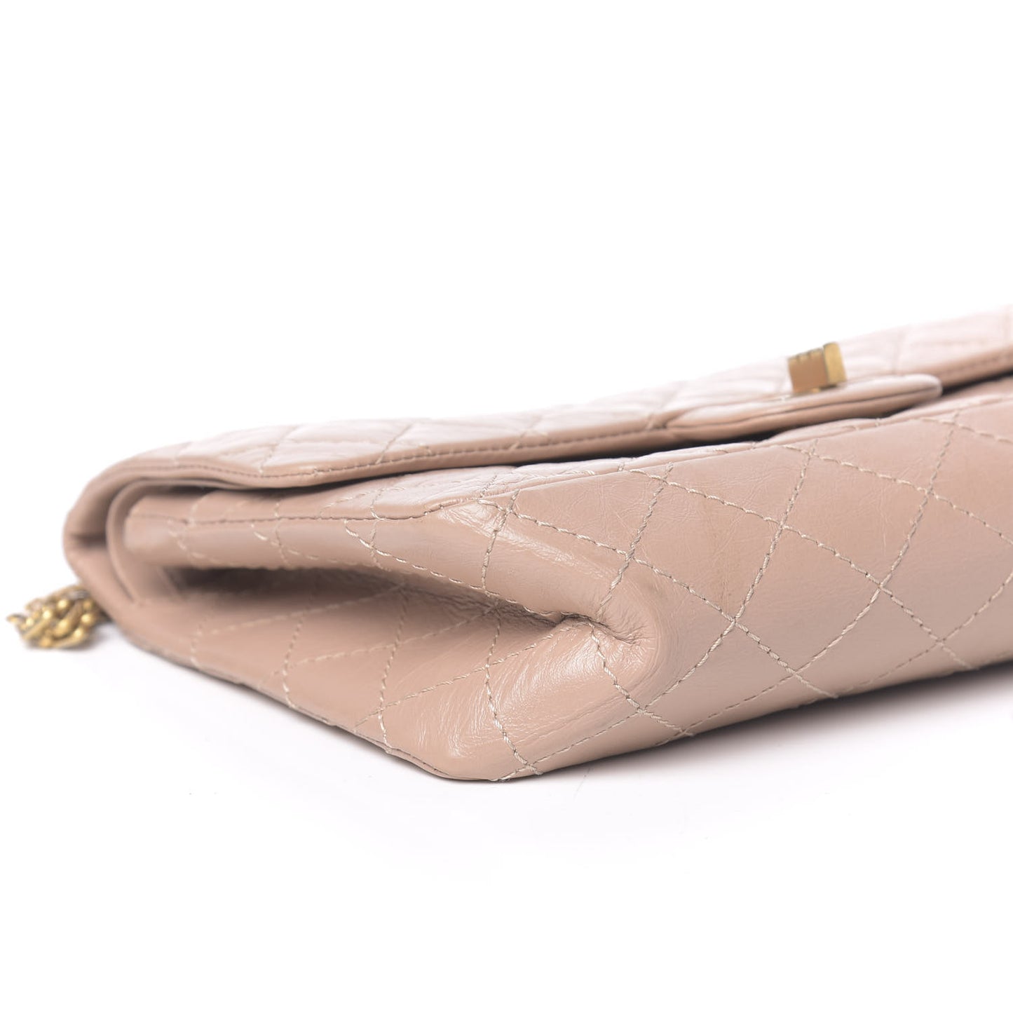 Aged Calfskin Quilted 2.55 Reissue 225 Flap Light Beige
