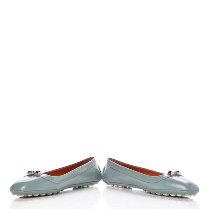 Hermes Patent Epsom Liberty Ballerina Flats 39 Ciel 5 of 12