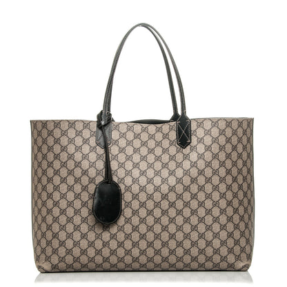 Gucci GG Supreme Monogram Large Reversible Tote Beige Black 1 of 4