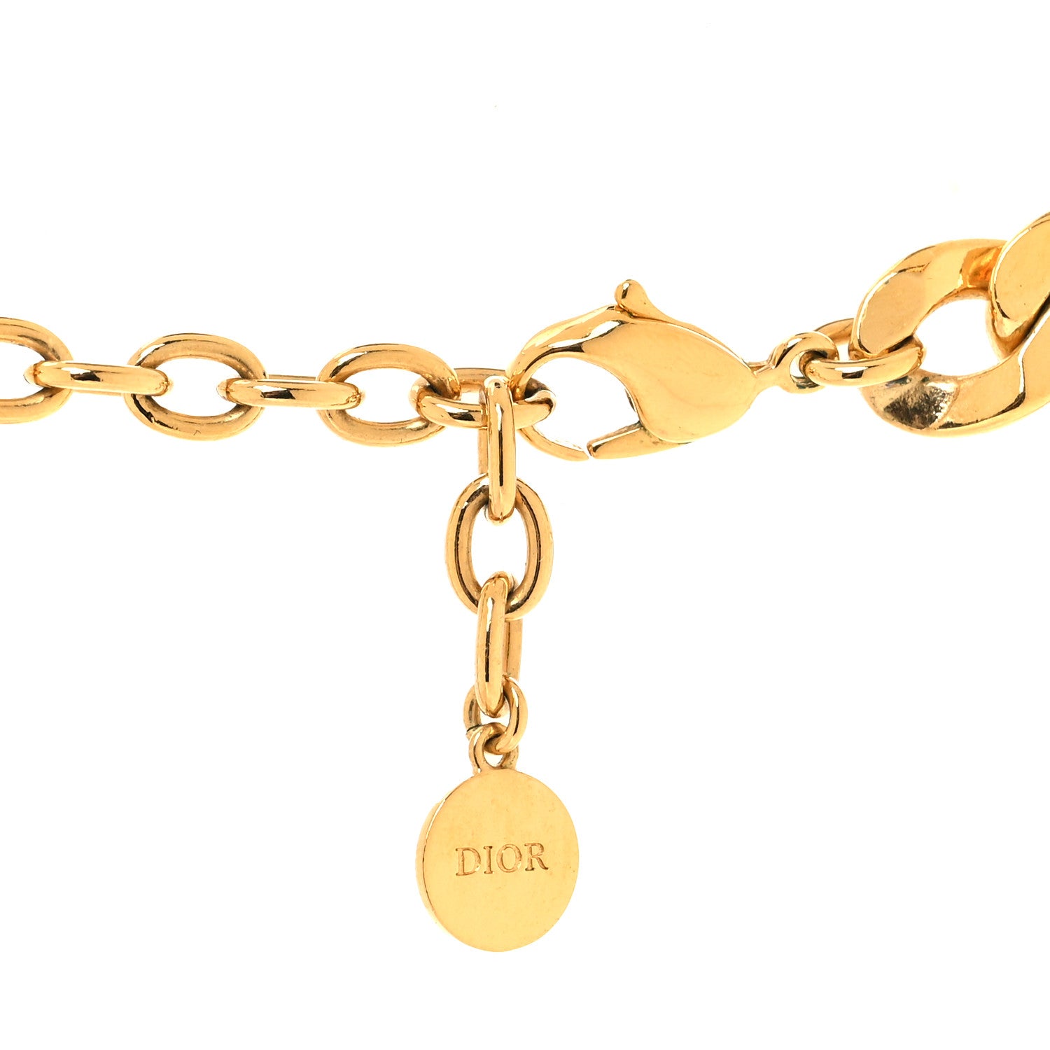 Christian Dior Metal CD Choker Necklace Gold 4 of 5