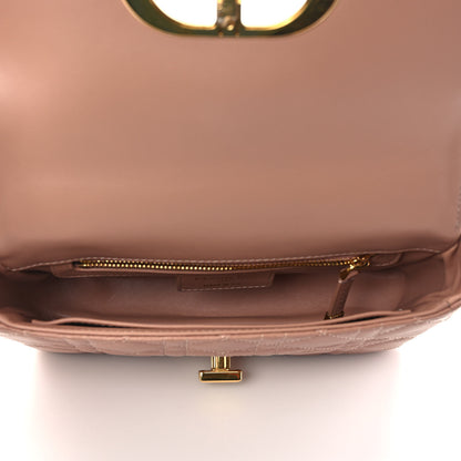 Christian Dior Calfskin Cannage Small Caro Bag Rose De Vents 4 of 8