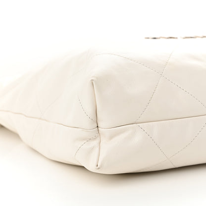 Chanel Shiny Calfskin Quilted Small Chanel 22 White 10 of 11