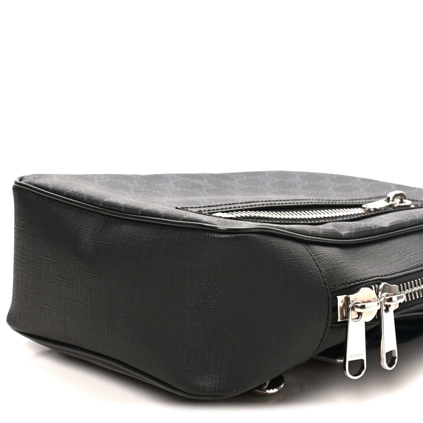 GG Supreme Monogram Web Belt Bag Black Grey