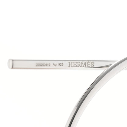 Hermes Sterling Silver MM Loop Earrings 4 of 4
