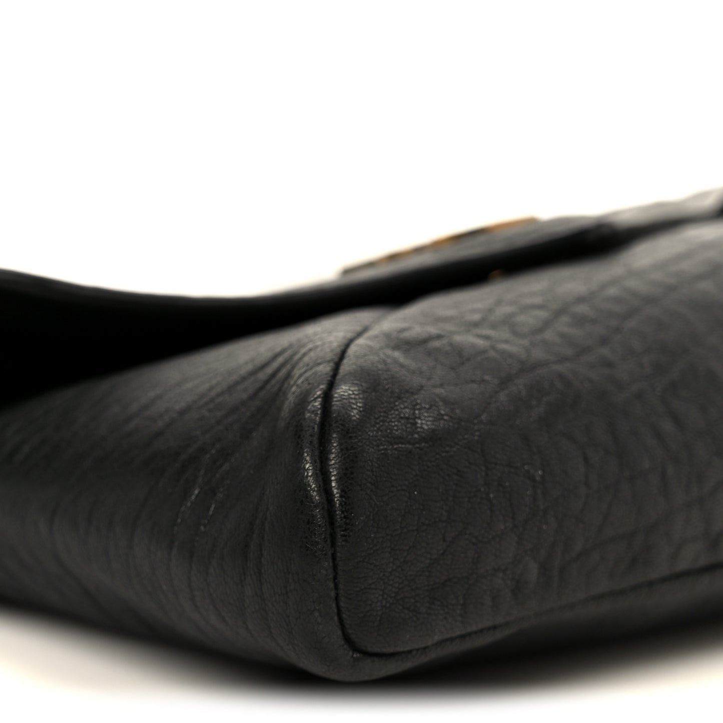 Supple Lambskin Small Cassandre Chain Pouch Black