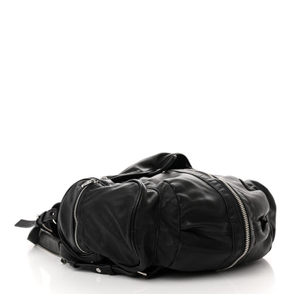 Alexander Wang Lambskin Marti Backpack Bag Washed Black Rhodium Hardware 4 of 9