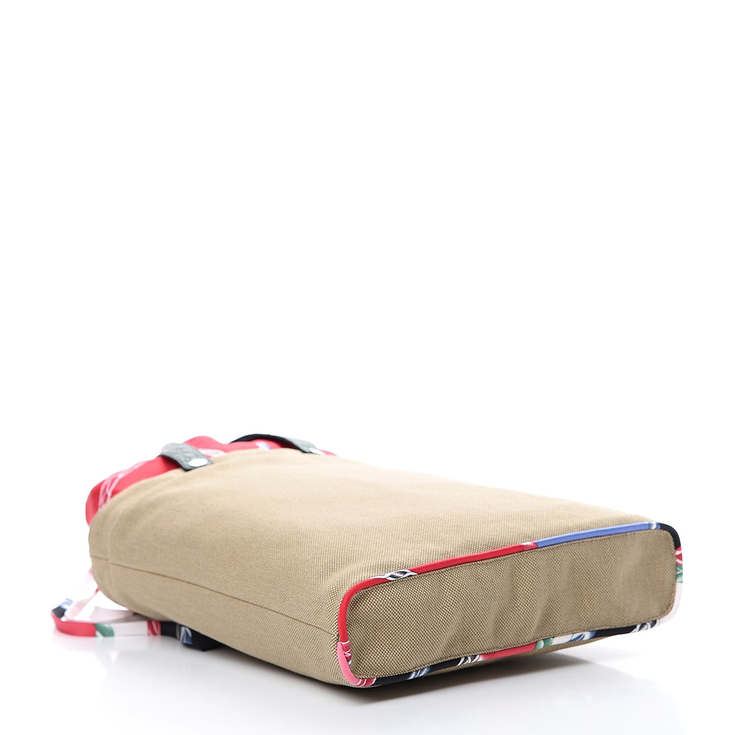 Canvas Silk Porosus Crocodile Petit H Tote Multicolor