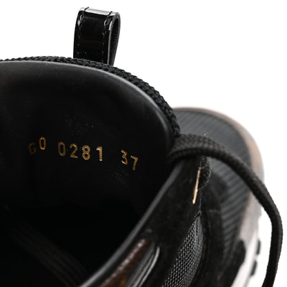 Louis Vuitton Suede Monogram Run Away Sneakers 37 Black 8 of 9