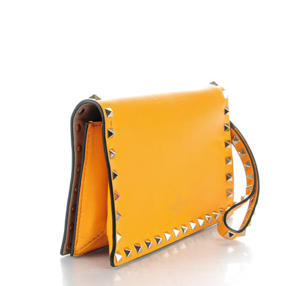 Valentino Garavani Nappa Small Rockstud Wristlet Clutch Melon Sorbet 3 of 7