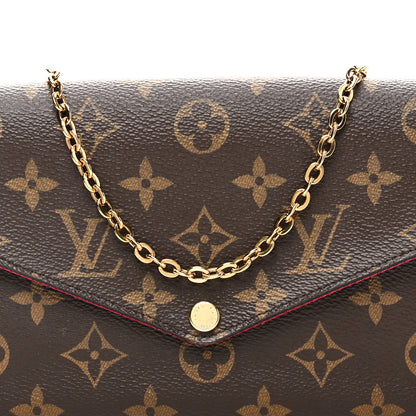 Louis Vuitton Monogram Pochette Felicie Chain Wallet Fuchsia 8 of 10