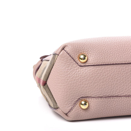Burberry Grainy Calfskin House Check Small Banner Tote Pale Orchid 8 of 10