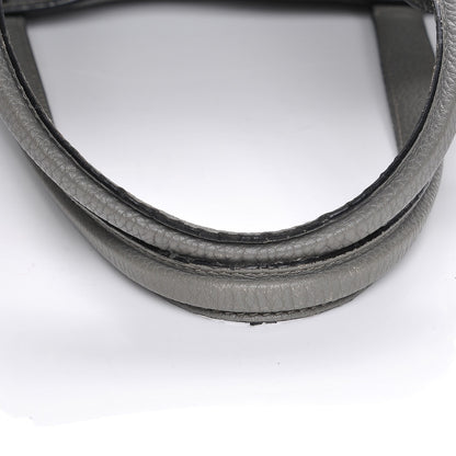 Alexander McQueen Pebbled Calfskin Large Skull Padlock Zip Around Tote Dark Grey 8 of 9