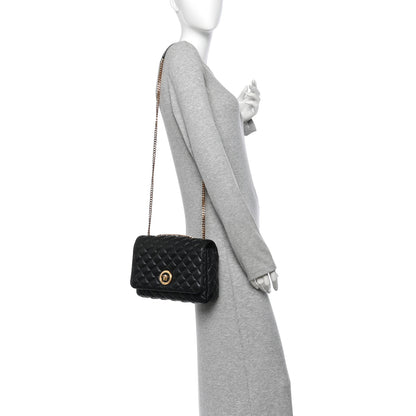 Versace Nappa Quilted La Medusa Chain Crossbody Black 2 of 12