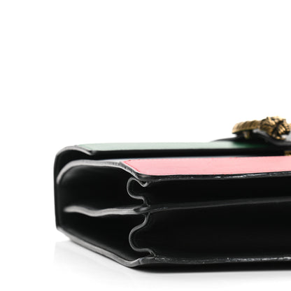Gucci Calfskin Bamboo Web Large Dionysus Top Handle Bag Black Bright Evergreen Hibiscus Red 20 of 21