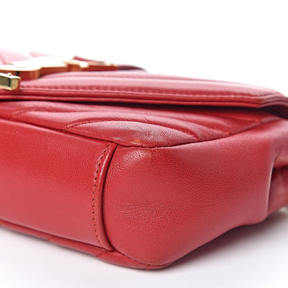 Saint Laurent Nappa Matelasse Chevron Classic Monogram Baby Chain Bag New Red 7 of 12