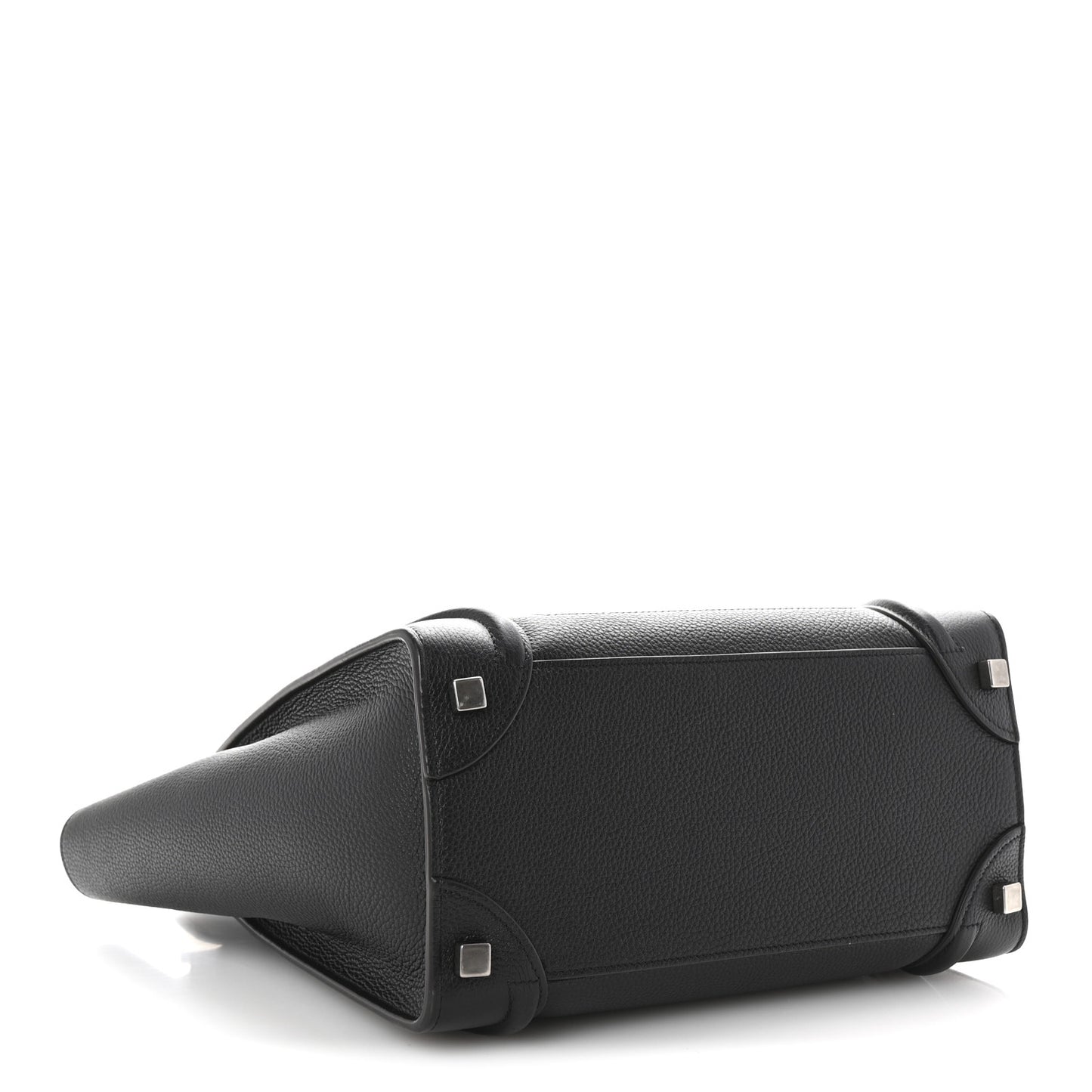 Drummed Calfskin Micro Luggage Black